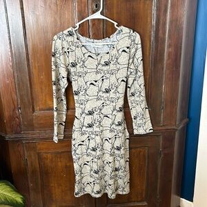 Small wardrobe dog dress size s grey and black